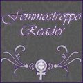 decorative text saying "Femmostroppo Reader" with a feminist logo underneath