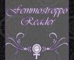 decorative text saying "Femmostroppo Reader" with a feminist logo underneath