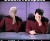 ST: TNG - Picard and Riker each are hiding their face behind a hand with a weary posture