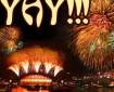 Fireworks plus the word YAY!!!