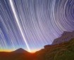 sun and star trails photographed over the equator at Ecuador