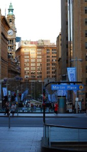 Photograph of Martin Place in Sydney, looking west