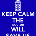 A Keep Calm Poster Graphic - the logo is the tardis