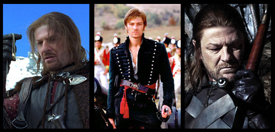Marry Shag or Cliff? Which Sean Bean do you choose? Sean Bean as Boromir of Gondor(Lord of the Rings), Richard Sharpe (Sharpe), and Eddard Stark (GOT)