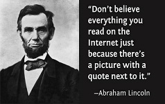A photo of Abraham Lincoln used for a text macro