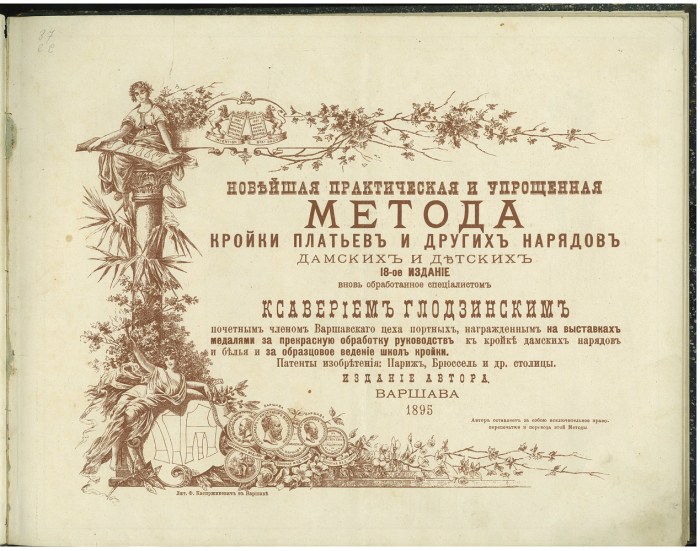 Russian text, with embellishments, date 1895.