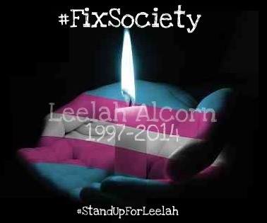 image text macro of a candle with superimposed text: #FixSociety Leelah Alcorn 1997-2014 #StandUpForLeelah