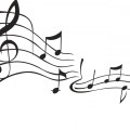 clipart of music notes in black and white