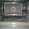 The inside of a recently cleaned oven